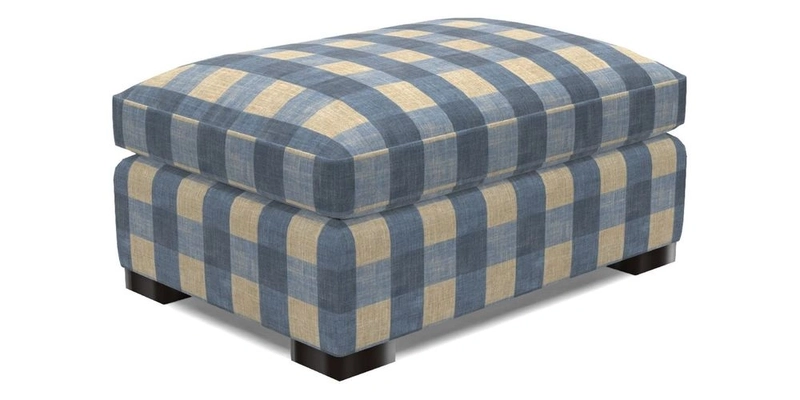 Wadenhoe Storage Footstool in Two Tone Plain Biscuit