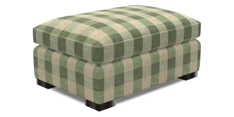 Wadenhoe Storage Footstool in Two Tone Plain Biscuit