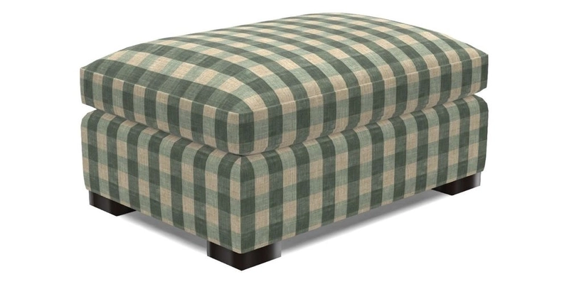 Wadenhoe Storage Footstool in Two Tone Plain Biscuit