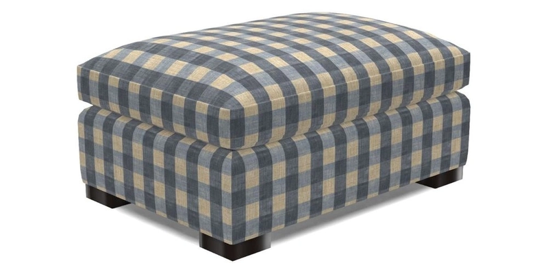 Wadenhoe Storage Footstool in Two Tone Plain Biscuit