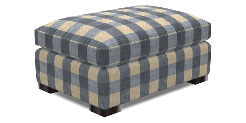 Wadenhoe Storage Footstool in Two Tone Plain Biscuit