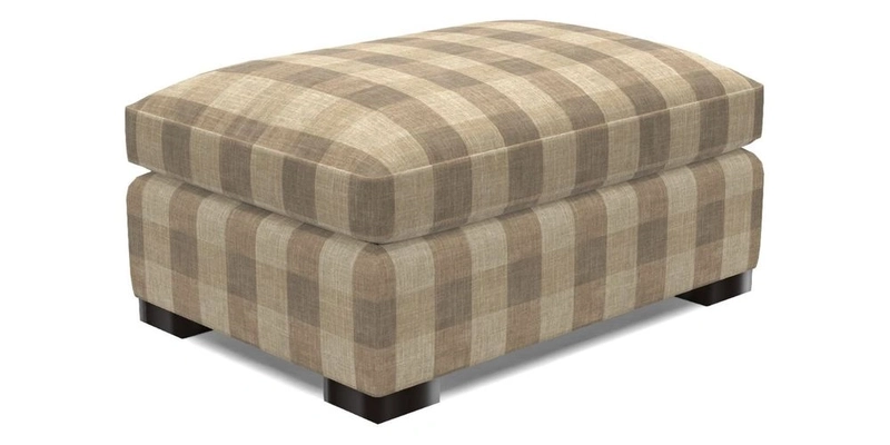 Wadenhoe Storage Footstool in Two Tone Plain Biscuit
