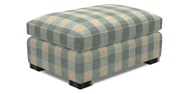 Wadenhoe Storage Footstool in Two Tone Plain Biscuit
