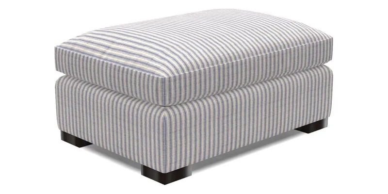 Wadenhoe Storage Footstool in Two Tone Plain Biscuit