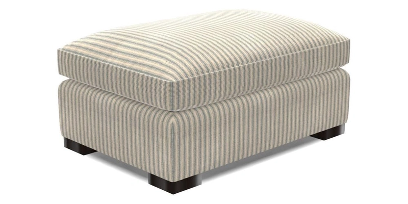 Wadenhoe Storage Footstool in Two Tone Plain Biscuit