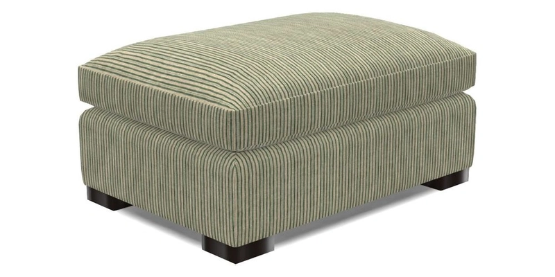 Wadenhoe Storage Footstool in Two Tone Plain Biscuit