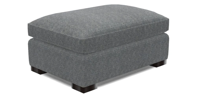 Wadenhoe Storage Footstool in Two Tone Plain Biscuit