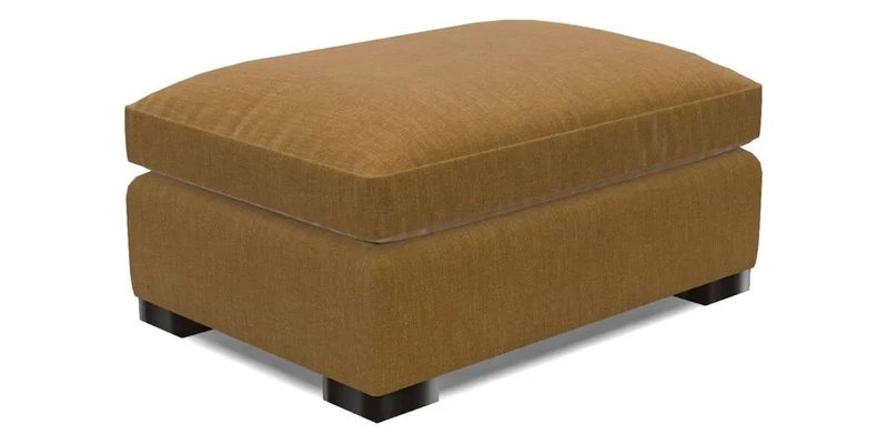 Wadenhoe Storage Footstool in Two Tone Plain Biscuit