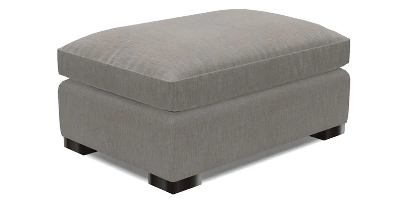 Wadenhoe Storage Footstool in Two Tone Plain Biscuit