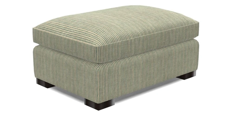 Wadenhoe Storage Footstool in Two Tone Plain Biscuit