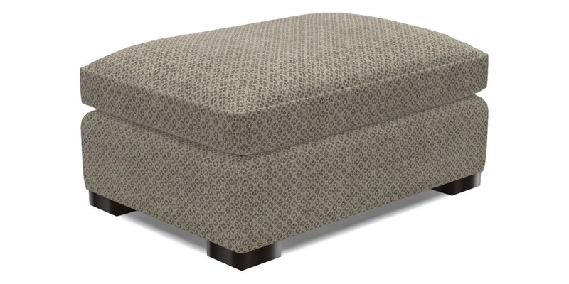 Wadenhoe Storage Footstool in Two Tone Plain Biscuit