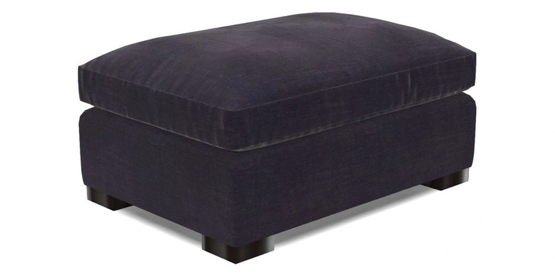 Wadenhoe Storage Footstool in Two Tone Plain Biscuit