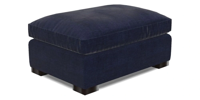 Wadenhoe Storage Footstool in Two Tone Plain Biscuit