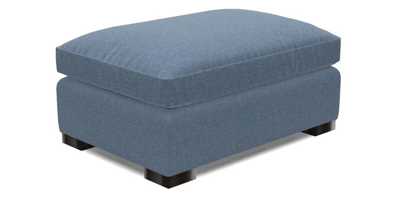 Wadenhoe Storage Footstool in Two Tone Plain Biscuit