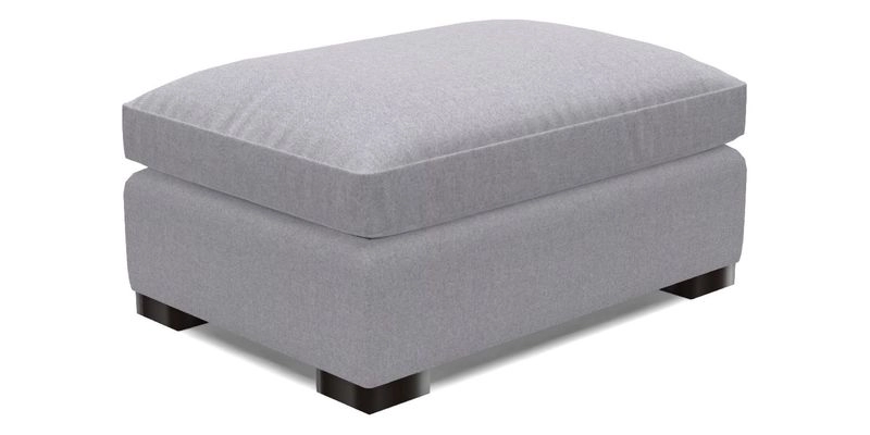 Wadenhoe Storage Footstool in Two Tone Plain Biscuit