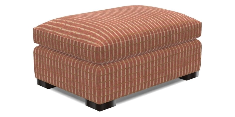 Wadenhoe Storage Footstool in Two Tone Plain Biscuit