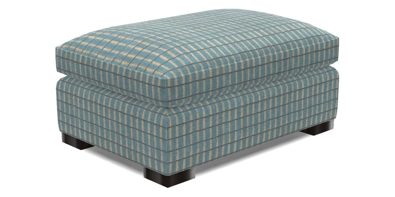 Wadenhoe Storage Footstool in Two Tone Plain Biscuit