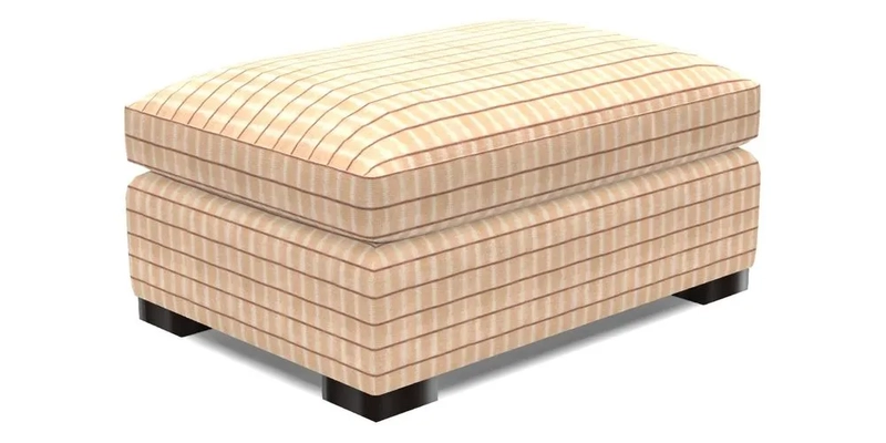 Wadenhoe Storage Footstool in Two Tone Plain Biscuit