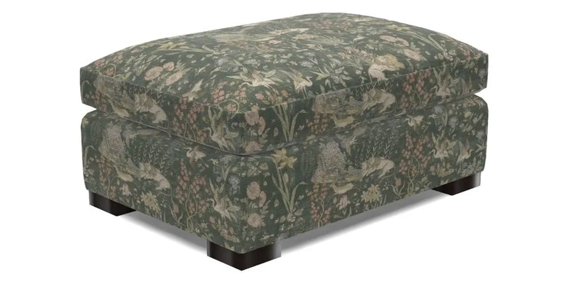 Wadenhoe Storage Footstool in Two Tone Plain Biscuit