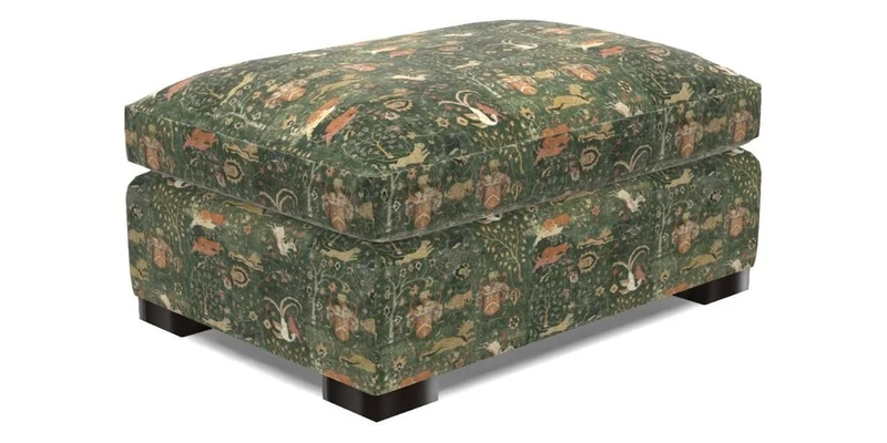 Wadenhoe Storage Footstool in Two Tone Plain Biscuit