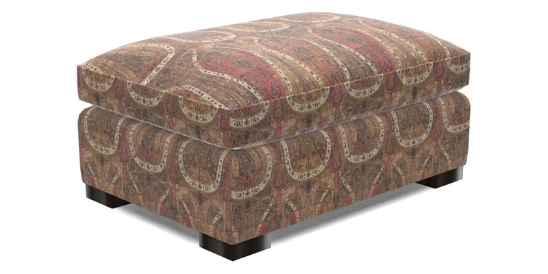 Wadenhoe Storage Footstool in Two Tone Plain Biscuit