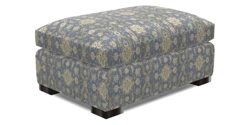 Wadenhoe Storage Footstool in Two Tone Plain Biscuit