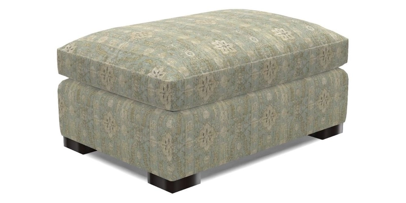 Wadenhoe Storage Footstool in Two Tone Plain Biscuit