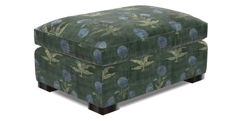 Wadenhoe Storage Footstool in Two Tone Plain Biscuit