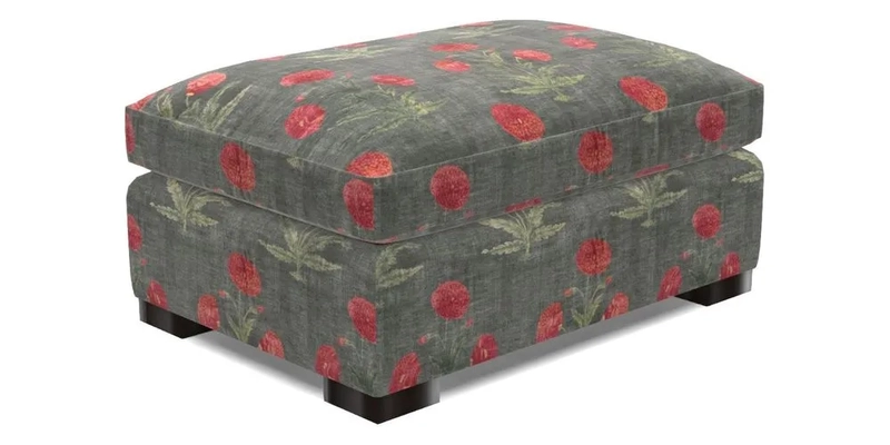Wadenhoe Storage Footstool in Two Tone Plain Biscuit