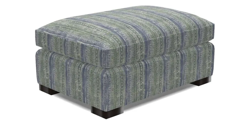 Wadenhoe Storage Footstool in Two Tone Plain Biscuit