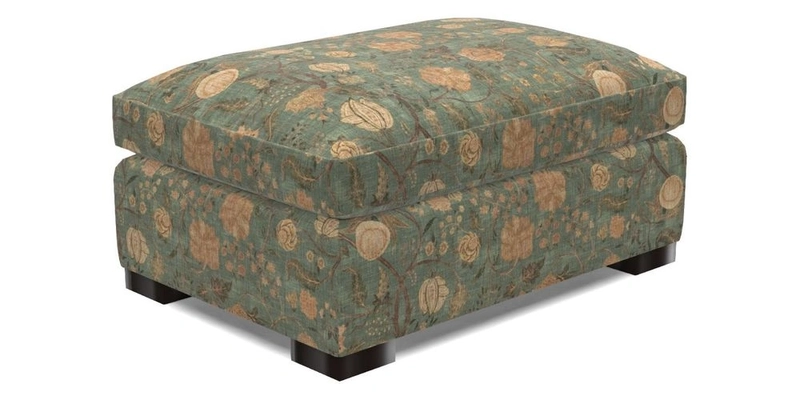 Wadenhoe Storage Footstool in Two Tone Plain Biscuit