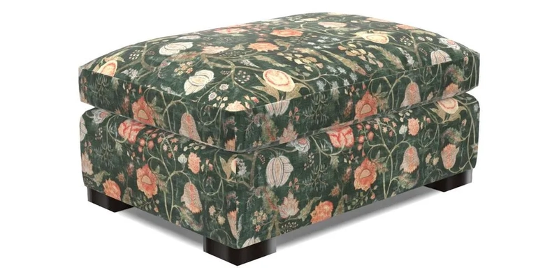 Wadenhoe Storage Footstool in Two Tone Plain Biscuit