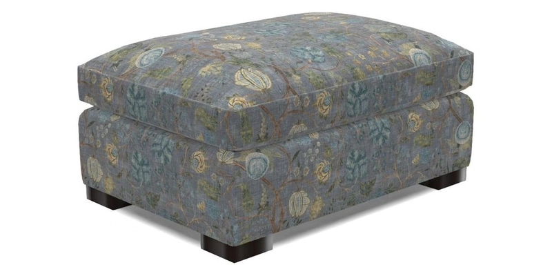 Wadenhoe Storage Footstool in Two Tone Plain Biscuit