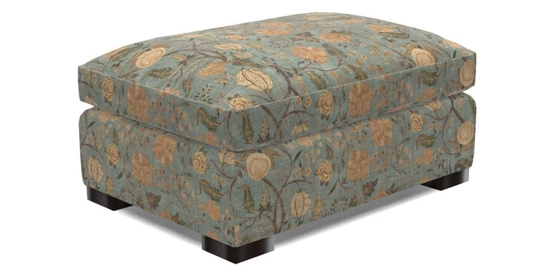 Wadenhoe Storage Footstool in Two Tone Plain Biscuit
