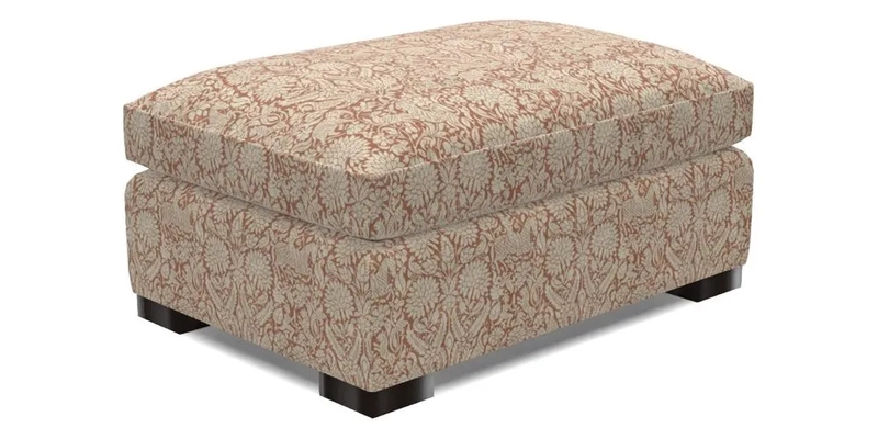Wadenhoe Storage Footstool in Two Tone Plain Biscuit
