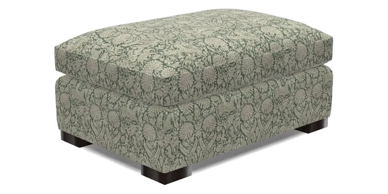 Wadenhoe Storage Footstool in Two Tone Plain Biscuit