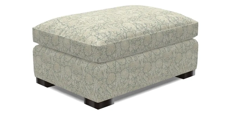 Wadenhoe Storage Footstool in Two Tone Plain Biscuit