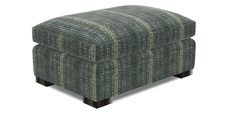 Wadenhoe Storage Footstool in Two Tone Plain Biscuit