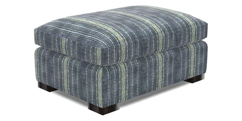 Wadenhoe Storage Footstool in Two Tone Plain Biscuit