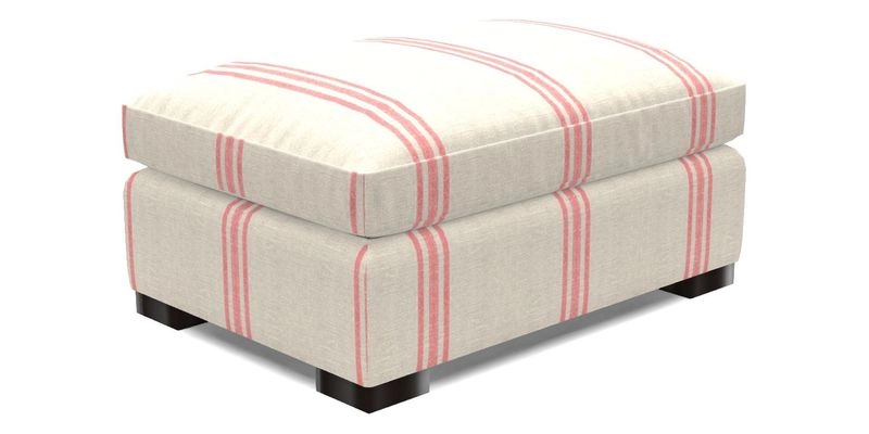 Wadenhoe Storage Footstool in Two Tone Plain Biscuit