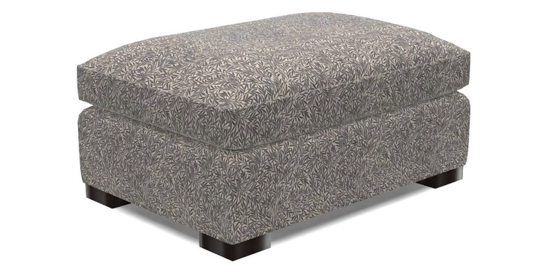 Wadenhoe Storage Footstool in Two Tone Plain Biscuit