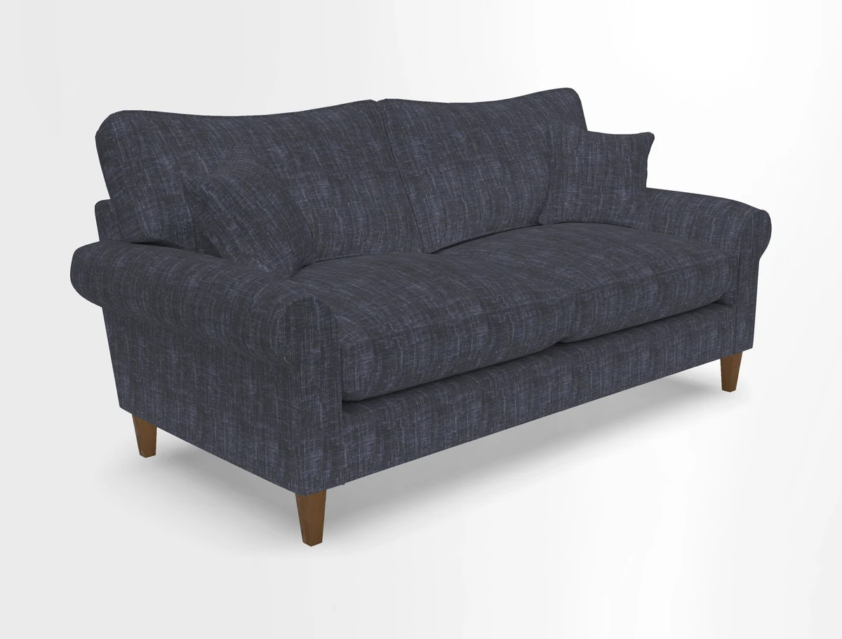 Waverley 3 Seater Sofa in Cloth 18 Bengal Stripe Indigo