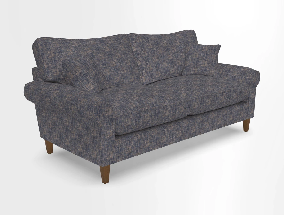 Waverley 3 Seater Sofa in Cloth 18 Bengal Stripe Indigo