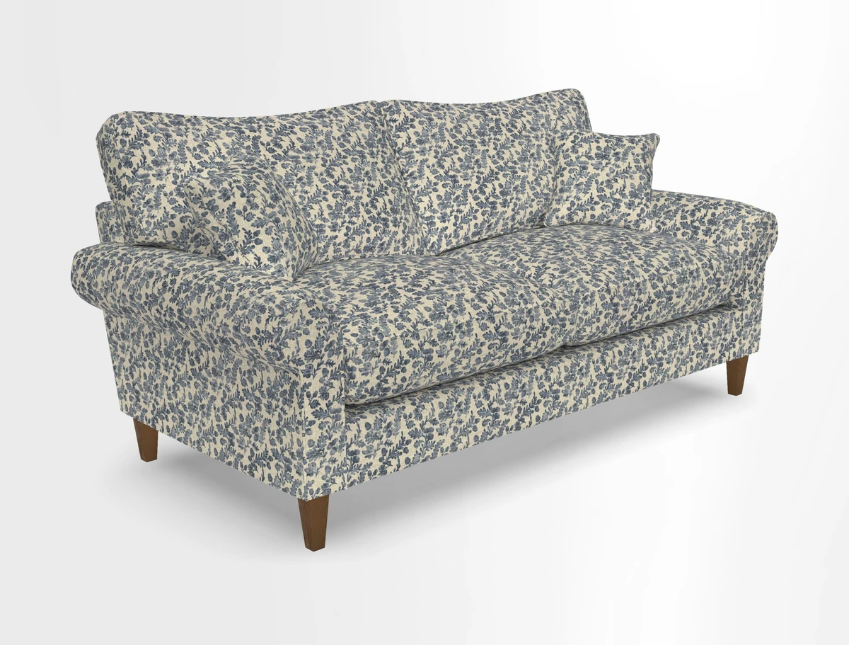 Waverley 3 Seater Sofa in Cloth 18 Bengal Stripe Indigo