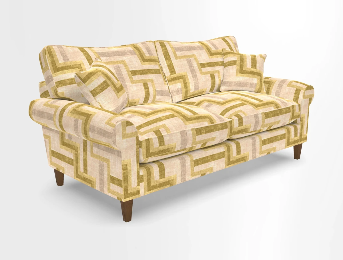 Waverley 3 Seater Sofa in Cloth 18 Bengal Stripe Indigo