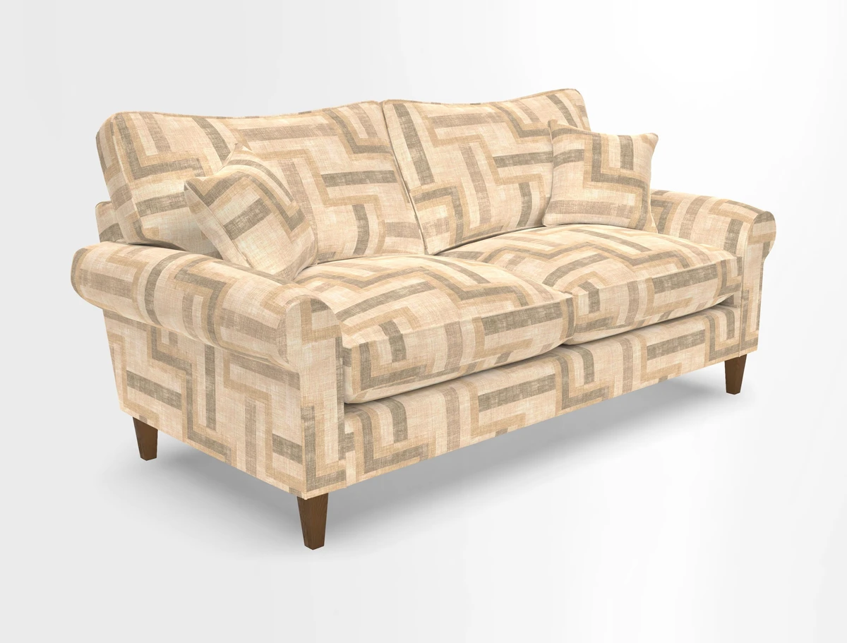 Waverley 3 Seater Sofa in Cloth 18 Bengal Stripe Indigo