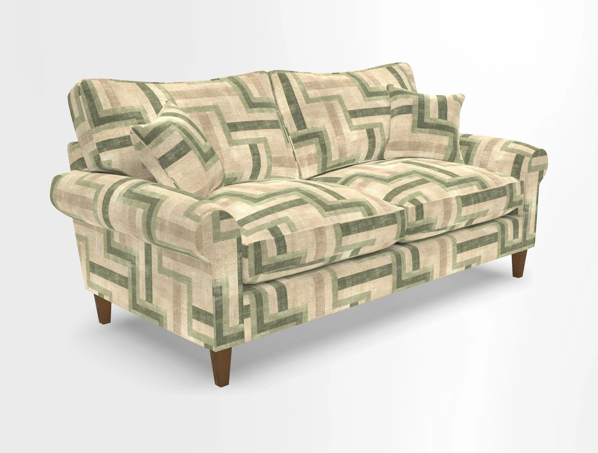 Waverley 3 Seater Sofa in Cloth 18 Bengal Stripe Indigo