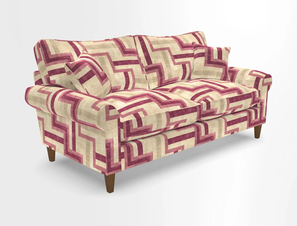 Waverley 3 Seater Sofa in Cloth 18 Bengal Stripe Indigo
