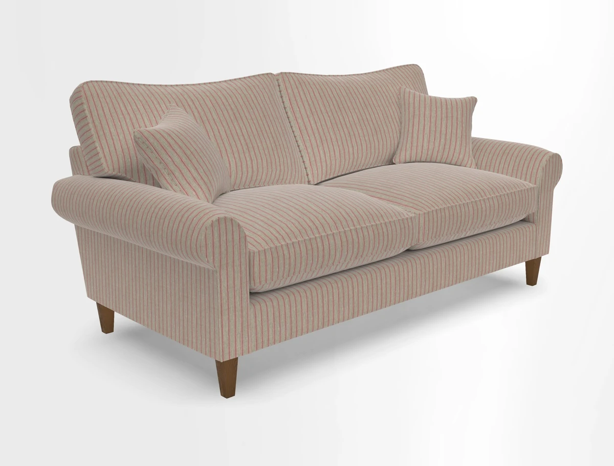 Waverley 3 Seater Sofa in Cloth 18 Bengal Stripe Indigo