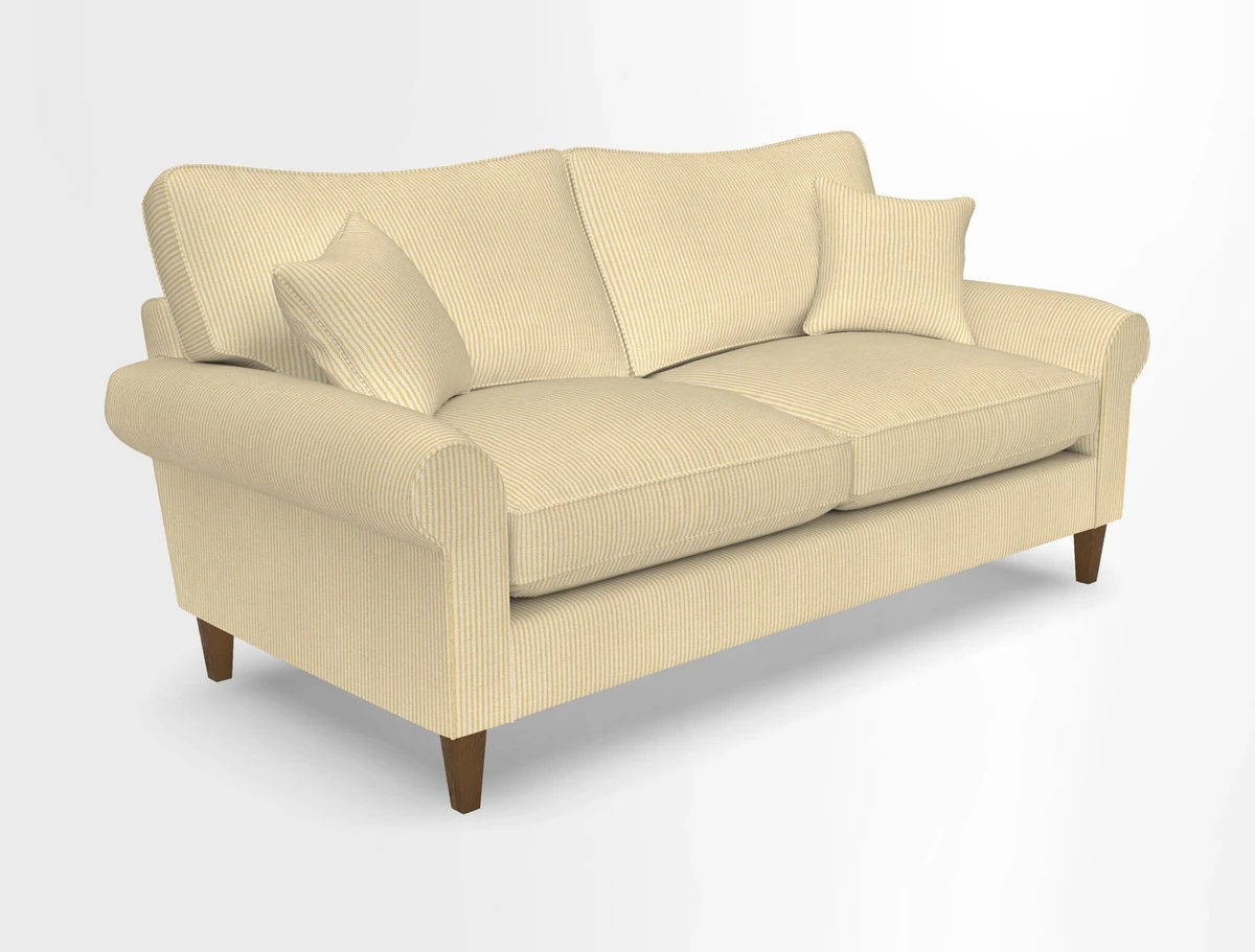 Waverley 3 Seater Sofa in Cloth 18 Bengal Stripe Indigo